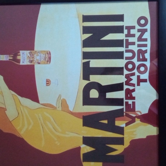 Framed Vintage Martini Vermouth advertising poster - Picture 4 of 5